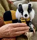 Badger Puffy Amigurumi Pattern step 4 - final assembly and finishing