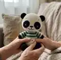 Panda Amigurumi Pattern step 1 - construction progress
