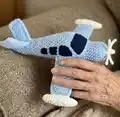 Plush Bonanza Beechcraft V-tail Amigurumi Pattern step 1 - construction progress