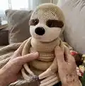Sloth Stacking Toy Amigurumi Pattern step 1 - construction progress
