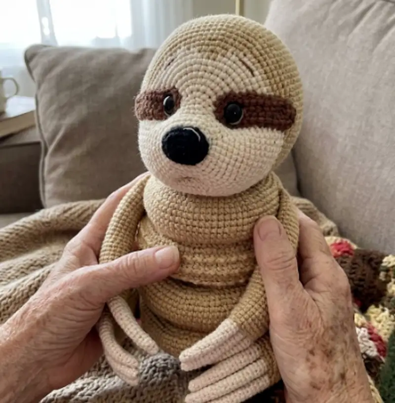 Complimentary Intermediate crochet pattern: Sloth Stacking Toy Amigurumi Pattern - Simple to follow guide