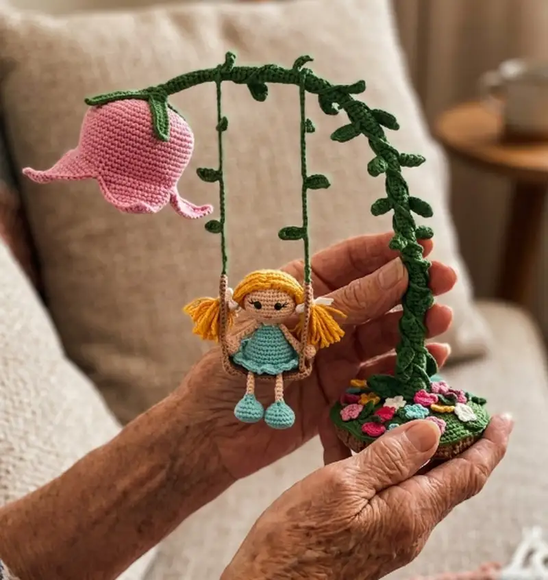Quality crochet pattern: Flower Garden Lamp Amigurumi Pattern - Intermediate level guide with complete instructions