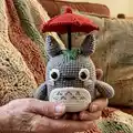 Totoro Little Lamp Amigurumi Pattern step 1 - construction progress