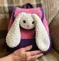 Plush Backpack Bunny Amigurumi Pattern step 4 - final assembly and finishing