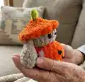 Crochet Bunny Pumpkin Amigurumi Pattern step 3 - details and accessories