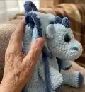 Plush Backpack Dragon Amigurumi Pattern step 2 - assembly progress