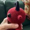 The Little Devil Amigurumi Pattern step 2 - assembly progress