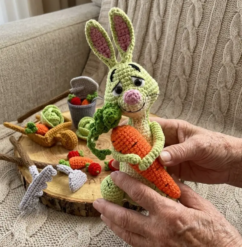 Complimentary Intermediate crochet pattern: Rabbit Amigurumi Pattern - Simple to follow guide