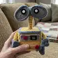 WALL-E Amigurumi Pattern step 1 - construction progress