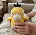 Psyduck Baby Amigurumi Pattern step 1 - construction progress