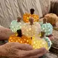 Lighted Granny Pumpkin Pattern step 1 - construction progress