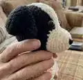 Tip the Border Collie Amigurumi Pattern step 2 - assembly progress