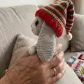 Christmas Bunny Amigurumi Pattern step 2 - assembly progress