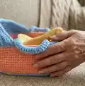 Baby Cradle Crochet Pattern step 2 - assembly progress