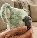 Pillow-koala Amigurumi Pattern step 2 - assembly progress