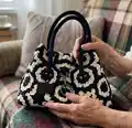 Paris Crochet Bag Pattern step 1 - construction progress