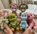 Triceratops Noah and Poli Amigurumi Pattern step 1 - construction progress