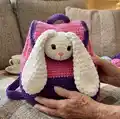 Plush Backpack Bunny Amigurumi Pattern step 4 - final assembly and finishing