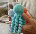 Crochet Octopus Amigurumi Pattern step 2 - assembly progress