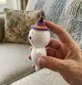 Cute Plushies Ghost Amigurumi Pattern step 2 - assembly progress
