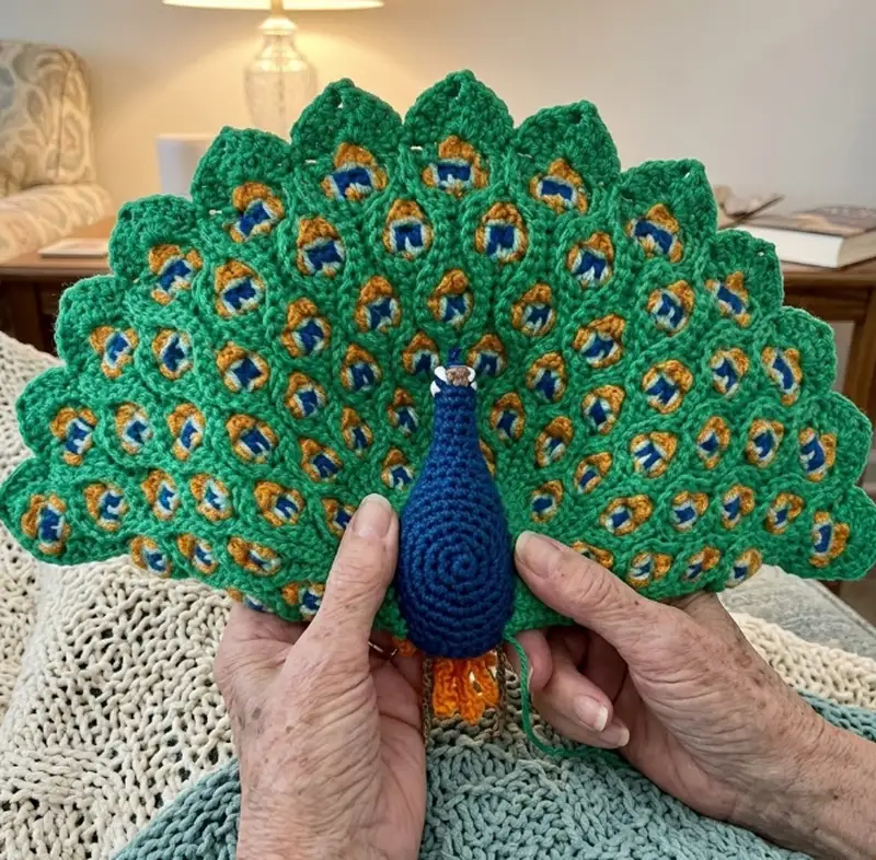 Complimentary Intermediate crochet pattern: Peacock Amigurumi Pattern - Simple to follow guide