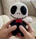 Jack Skellington Amigurumi Pattern step 4 - final assembly and finishing