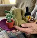 Furniture Living Room Amigurumi Pattern step 1 - construction progress