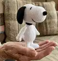Snoopy Amigurumi Pattern step 1 - construction progress