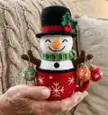 The Snowman Mug Amigurumi Pattern step 4 - final assembly and finishing