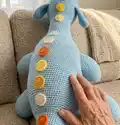 Cuddly Nessie Monster Amigurumi Pattern step 4 - final assembly and finishing