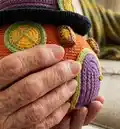 Pumpkin House Amigurumi Pattern step 2 - assembly progress