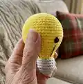 Little Spark Amigurumi Pattern step 2 - assembly progress
