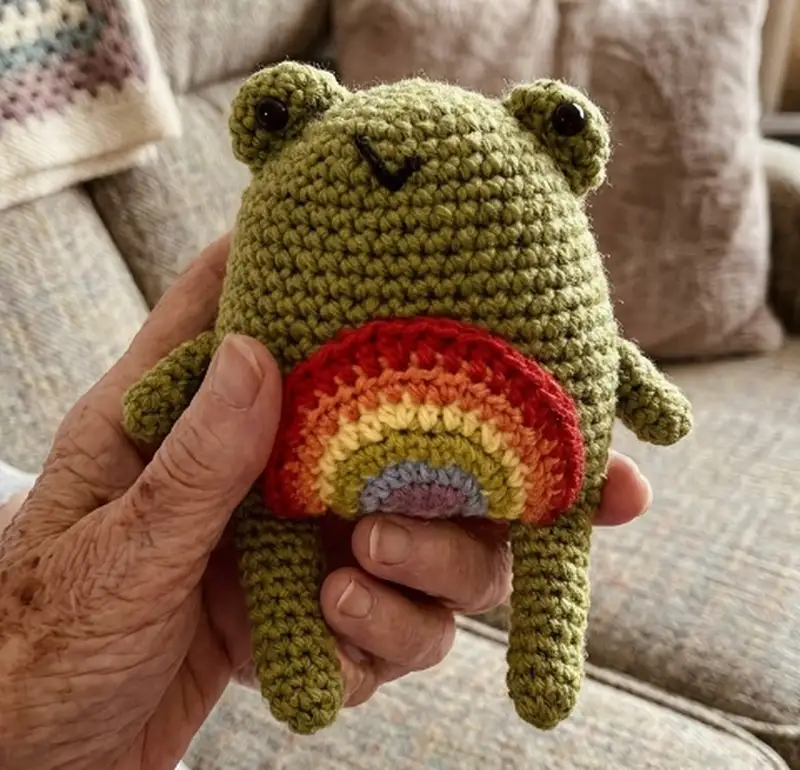 Complimentary Intermediate crochet pattern: Crochet Pride Frog Amigurumi Pattern - Simple to follow guide