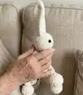 Boho Bunny Amigurumi Pattern step 2 - assembly progress