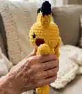 Pika the Electric Mouse Amigurumi Pattern step 2 - assembly progress