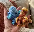 Grumpy Mini Octopus Amigurumi Pattern step 4 - final assembly and finishing