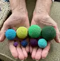 Ball of (almost) any size Amigurumi Pattern step 1 - construction progress
