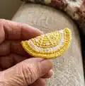 Half Lemon and Lemon Slices Amigurumi Pattern step 3 - details and accessories