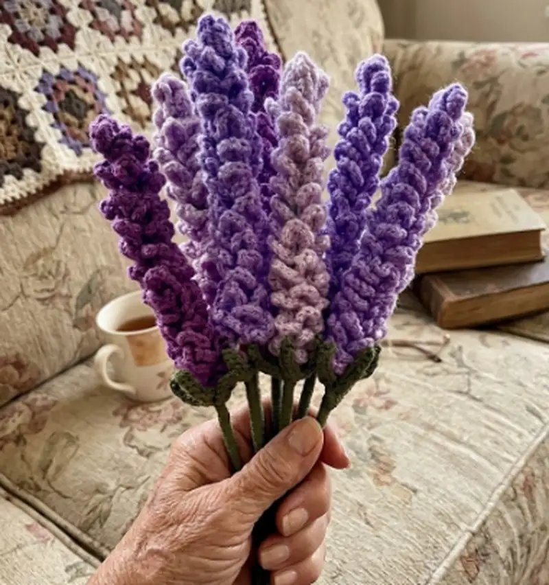 Complimentary Beginner Friendly crochet pattern: Lavender Pattern - Simple to follow guide