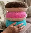 Crochet Donut Pillow Pattern step 4 - final assembly and finishing