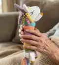Tiffy the Sleepy Unicorn Amigurumi Pattern step 4 - final assembly and finishing