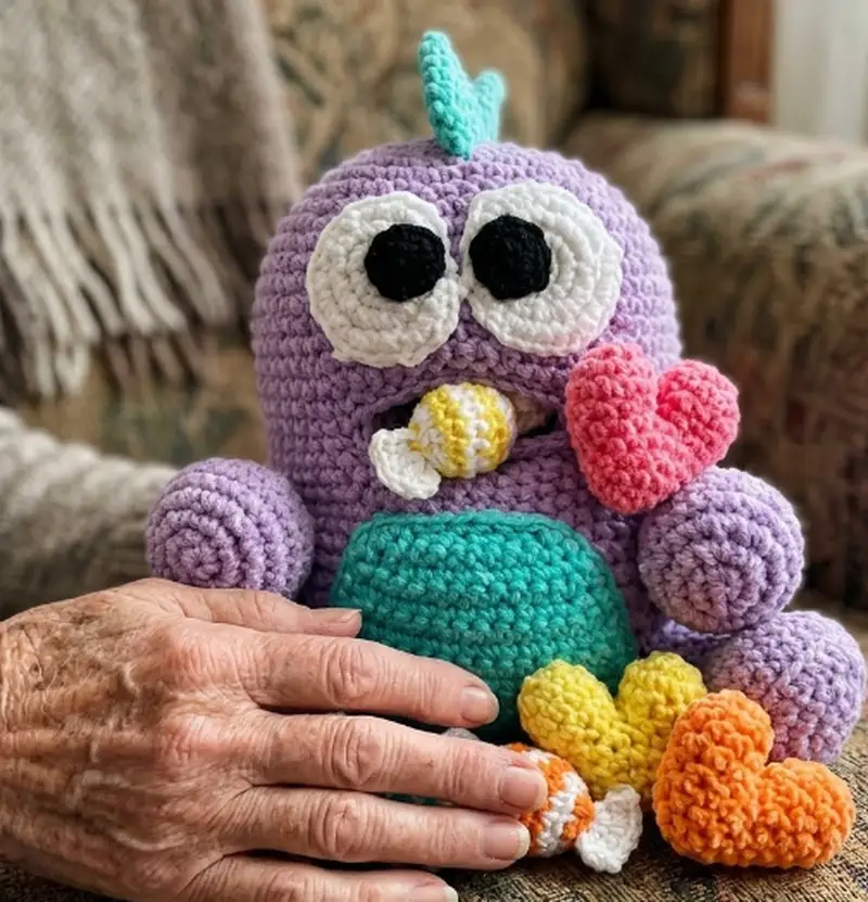 Quality crochet pattern: Monster Surprise (Mr. Love) Amigurumi Pattern - Intermediate level guide with complete instructions