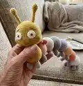 Worm Amigurumi Pattern step 1 - construction progress