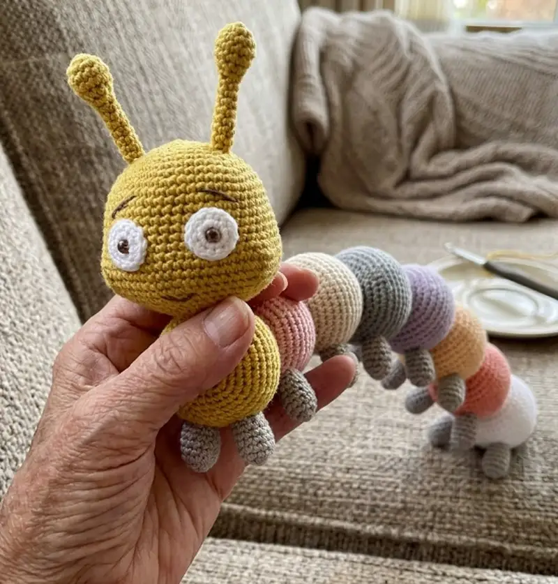 Complimentary Intermediate crochet pattern: Worm Amigurumi Pattern - Simple to follow guide