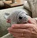 Manatee Friend Amigurumi Pattern step 4 - final assembly and finishing