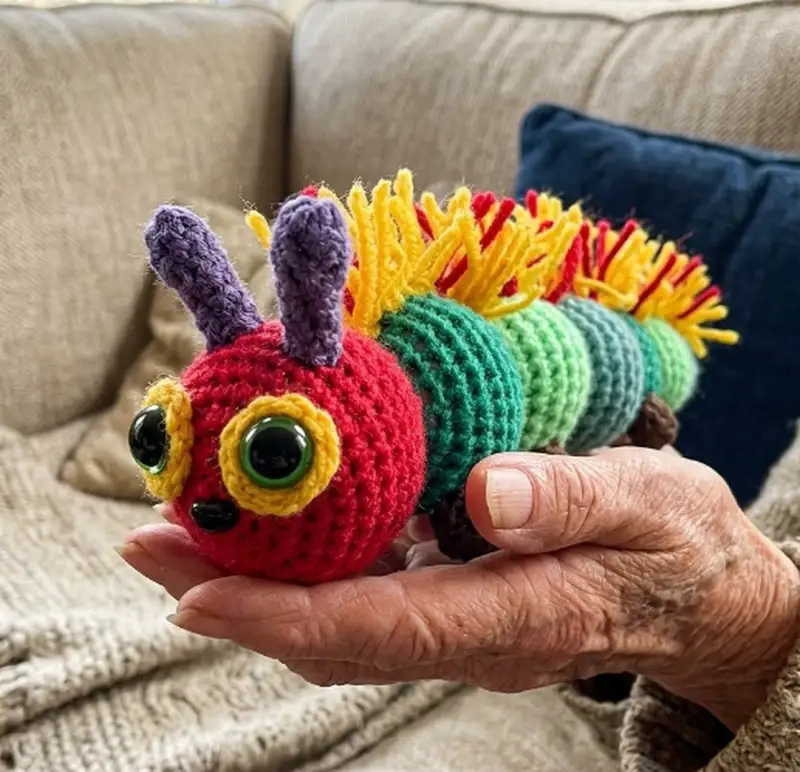 Complimentary Intermediate crochet pattern: A Hairy Caterpillar Amigurumi Pattern - Simple to follow guide