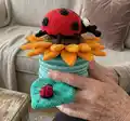 Sunflower Stacking Toy Amigurumi Pattern step 3 - details and accessories