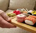 Sushi Set Amigurumi Pattern step 3 - details and accessories
