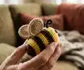 Crochet Bumblebees Amigurumi Pattern step 2 - assembly progress