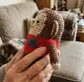 Mini Monkey Amigurumi Pattern step 2 - assembly progress